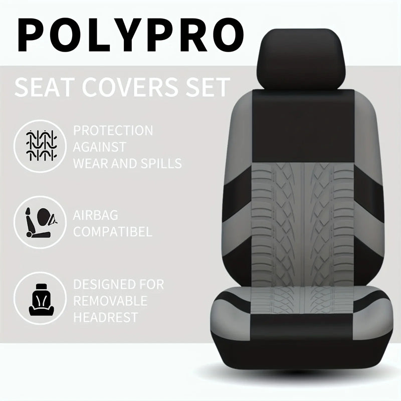Car Seat Covers Full Set Front Split Rear Bench For Car Universal Cloth Suv Sedan Van Automotive Interior Covers