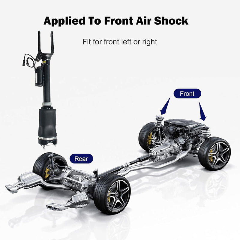 Shock Absorber Front L/R Air Suspension Strut Shock with ADS Compatible with Mercedes Benz
