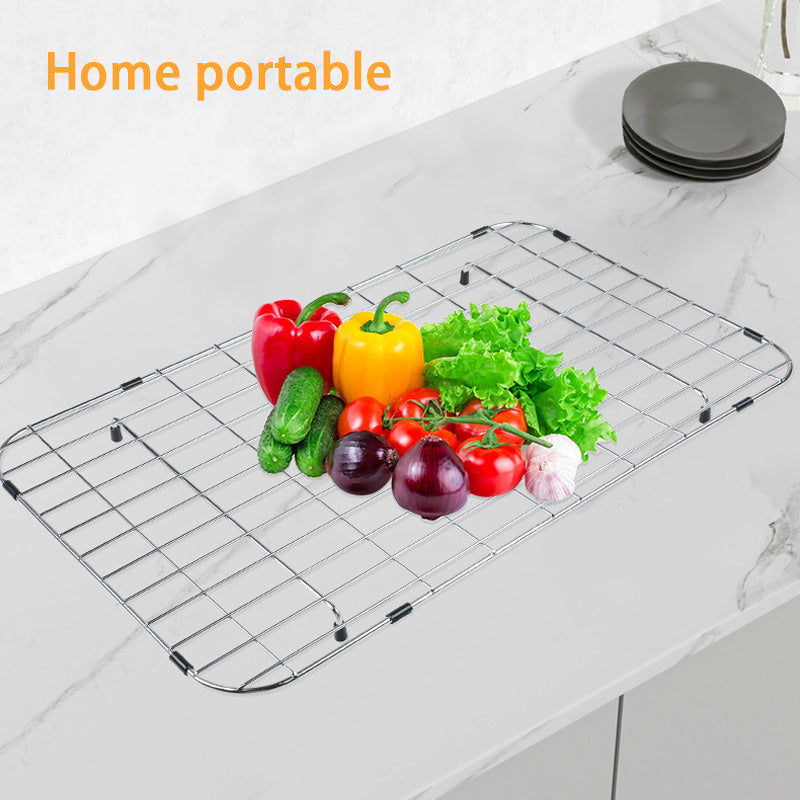 304 Stainless Steel Drain Rack, Modern And Simple Kitchen Sink Rack For Home Use, Water Control Rack For Vegetables And Fruits