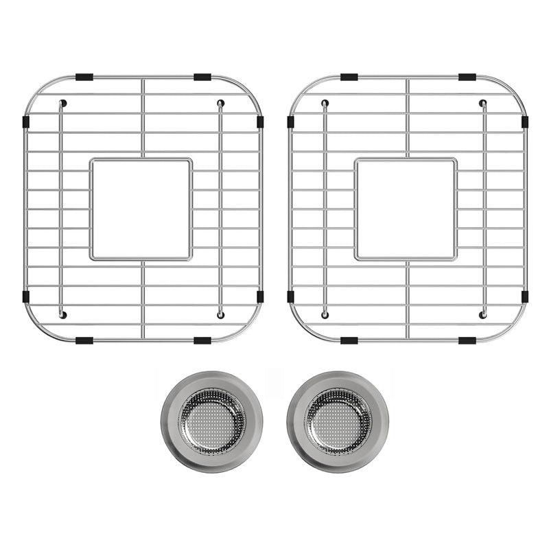 Sink Protection Grates 2 Pack, Kitchen Sink Protectors, Stainless Steel Sink Protectors With Rubber Feet