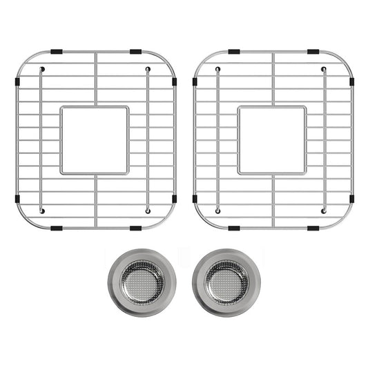 Sink Protection Grates 2 Pack, Kitchen Sink Protectors, Stainless Steel Sink Protectors With Rubber Feet