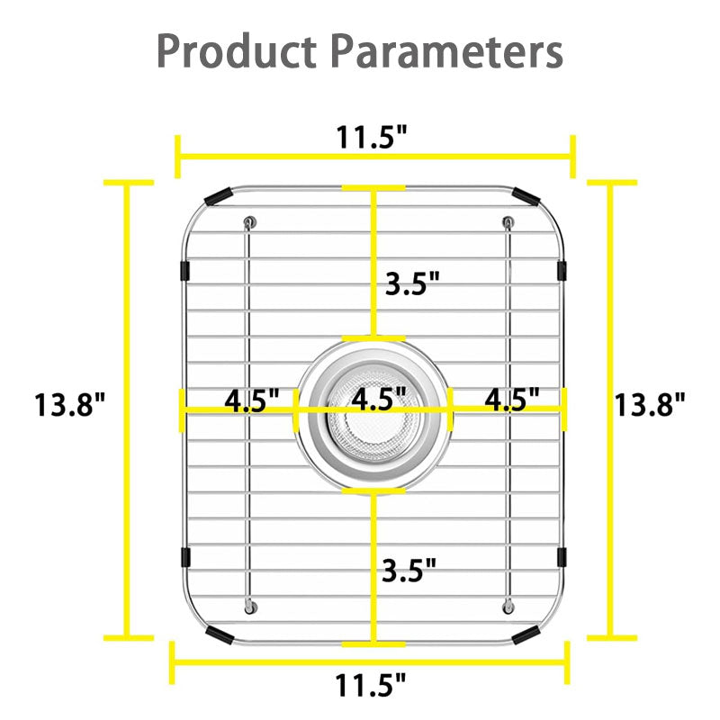 Kitchen Sink Protector, Stainless Steel Grid Sink Grille Protector Kitchen Sink Rack For Sink Bottomv