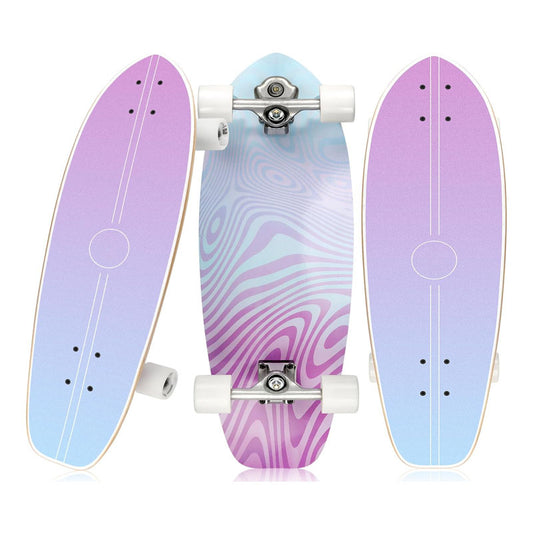 19 Inch Longboard Skateboard Mini Cruiser Longboard Made for Beginners, Teens and Adults, Skate Boards for Cruising, Free-Style and Downhill