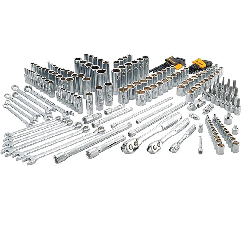 204-Piece Mechanics Tools Kit and Socket Set /4" 3/8" 1/2" Drive Deep and Standard Sockets