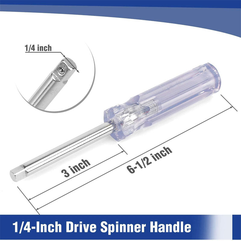 39-Piece Socket Wrenches Set 1/4''3/8'' with Quick-Release Ratchet Wrench  CR-V Metric and Imperial Sockets