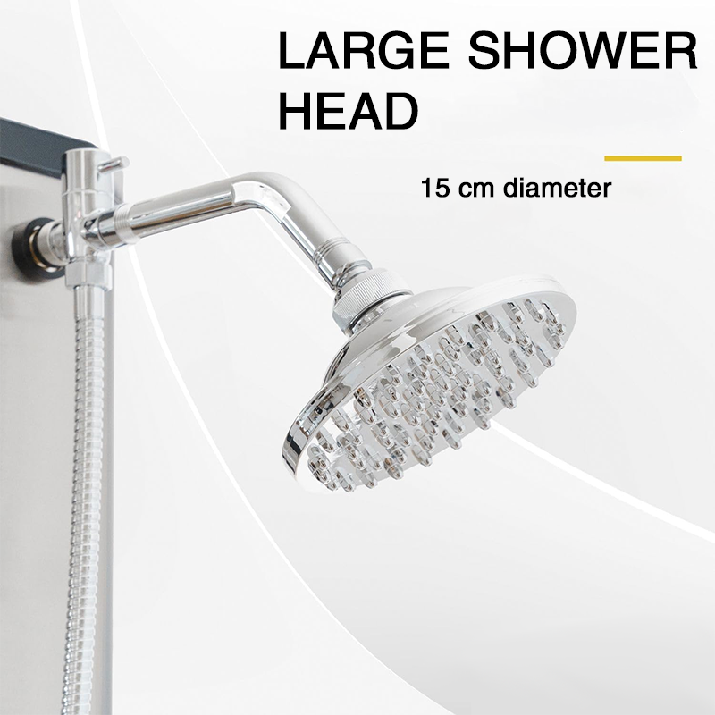 Solar Heated Shower Outdoor Solar Shower Garden Pool Large Shower Head Mixer Faucet Foot Washer 35L