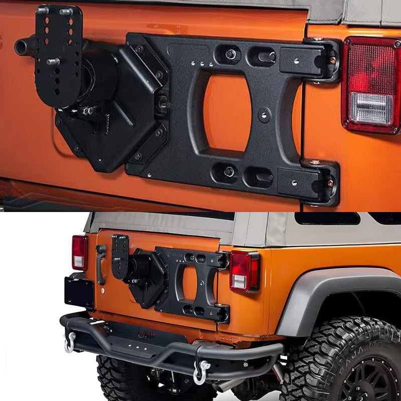 Factory Outlets 4*4 Offroad Black Hinged Spare Tire Carrier For 2007-2018 Wrangler Jk