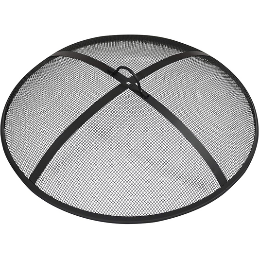 Heavy Duty Steel Fire Pit Spark Screen with Handles - 24" Diameter