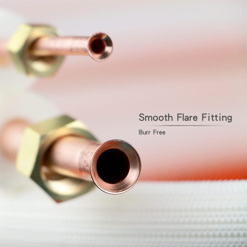 16ft Length Mini Split Line Set 1/4" & 3/8" O.D Copper Pipes Tubing and Triple-Layer Insulation  for Mini Split Air Conditioner HVAC or Heat Pump System