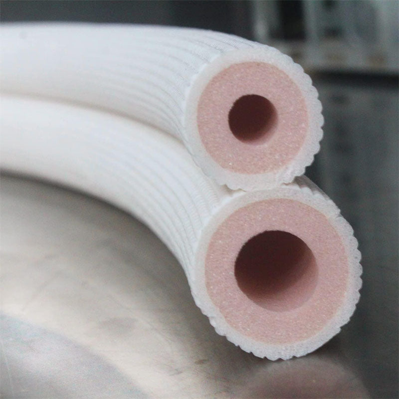 33FT Mini Split Line Set 1/4" & 1/2" O.D or 3/8" Copper Pipes Tubing and 3/8" White Thickened PE Insulation Coil  for Air Conditioning or Heating Pump Equipment & HVAC with Rich Accessories