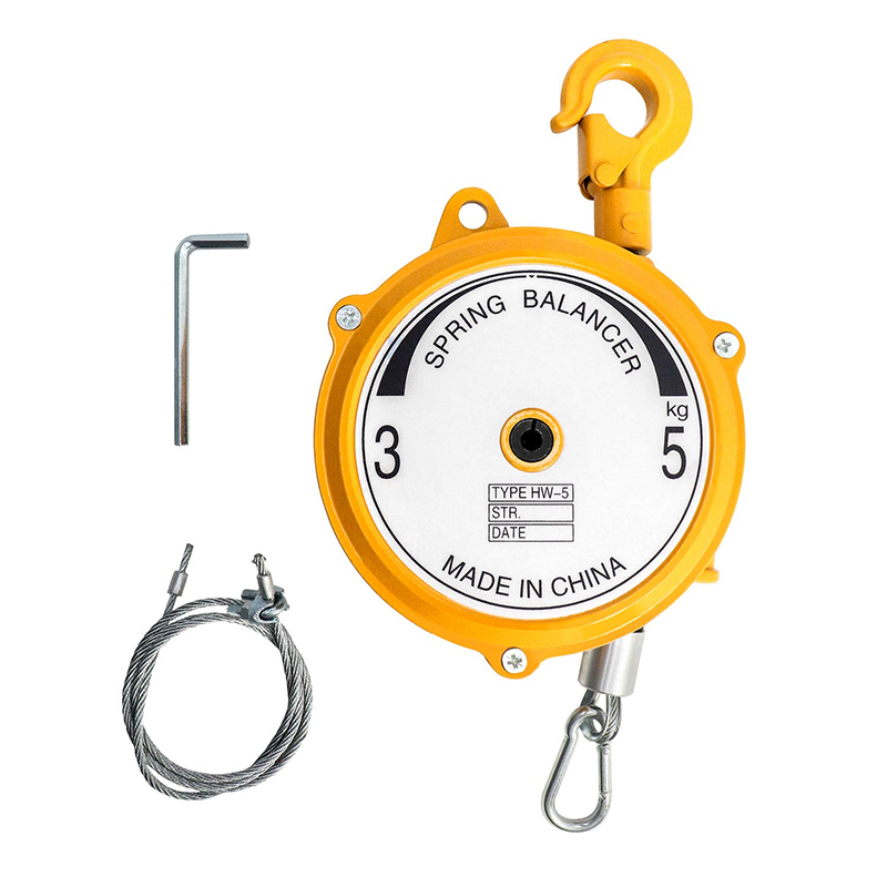 Spring Balancer, 7-11 lbs (3-5 kg) Retractable Balancer with 5 ft. Wire Rope and Hook, Retractable Spring Tool Hanging Fixing Equipment