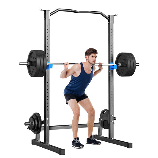 Squat Rack With Pull-Up Bar, Multifunctional Squat Rack With Barbell Rack Weight Plate Storage For Home Gym Equipment