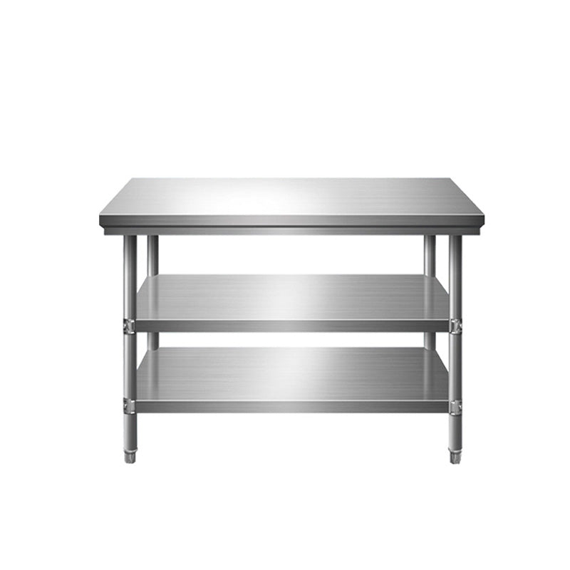 Thickened Disassembly Three-Layer Stainless Steel Workbench, Hotel Kitchen Operation Table, Work Table Packaging Table