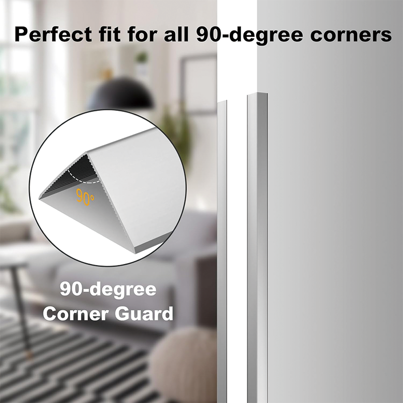 12Pcs Aluminium Alloy Corner Guard Wall Corner Protector,2" x 2" x 48",Wall Corner Protection Decoration 20 Ga/1 mm Thickness