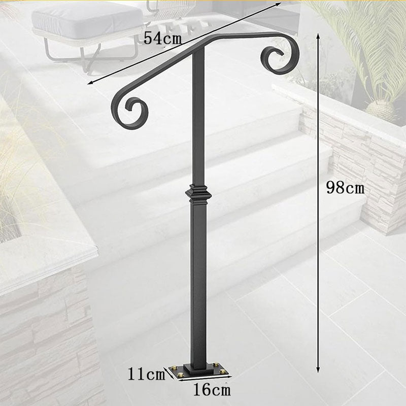 Outdoor Step Handrail Single Column Handrail 1-2 Level Railing Porch Railing