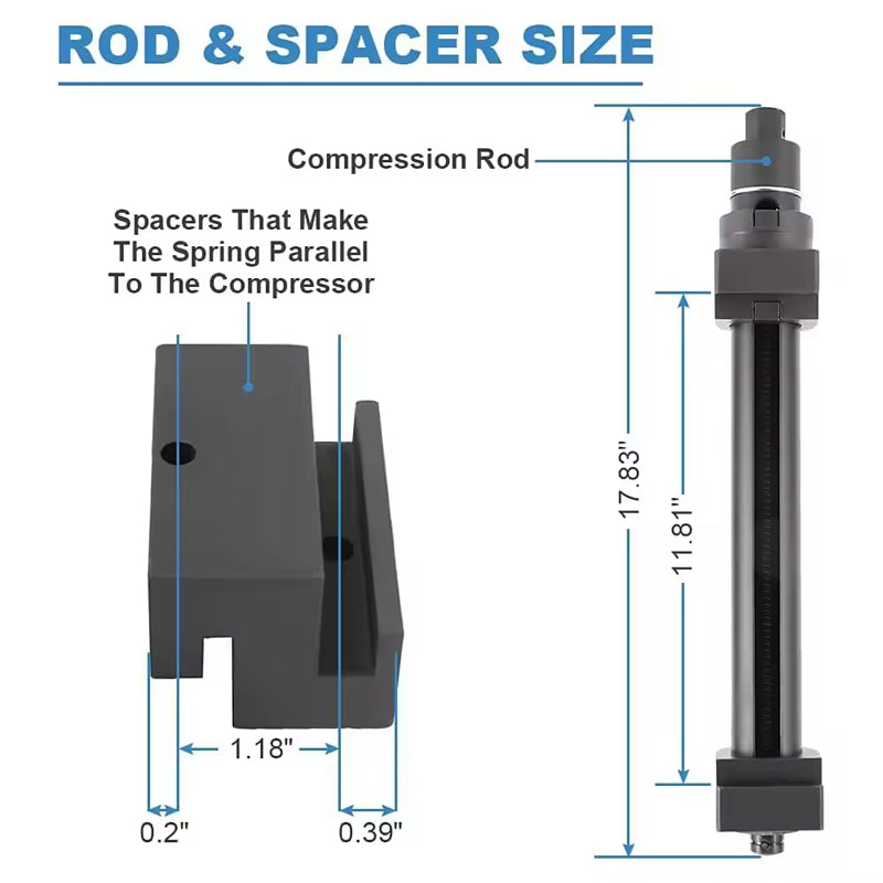 Strut Spring Compressor Kit Interchangeable Fork Tool Repair Auto Tool Set Kit Box