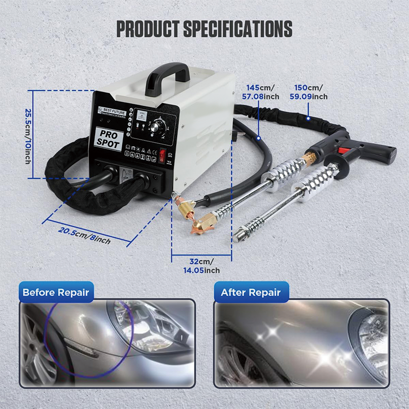 Stud Welder Dent Repair Kit,3000W Dent Puller Welder,with 17 Types of Accessories Electric Dent Puller Machine 6 Welding Modes,for Car, Truck, Motorcycle Dent Repair