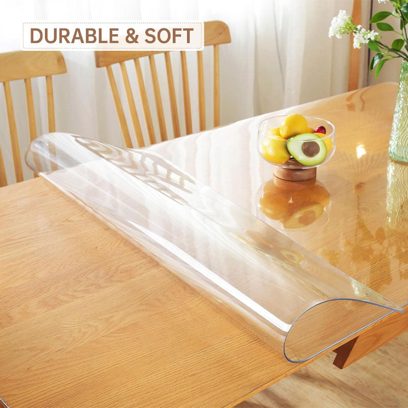 2 mm thick rectangular plastic table cover, PVC transparent table protector