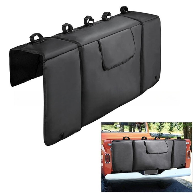 Tailgate Pad For Mountain Bikes Pickup Truck Tailgate Protection Pad With 2 Tool Pockets 52'' Wide For 5 Bikes