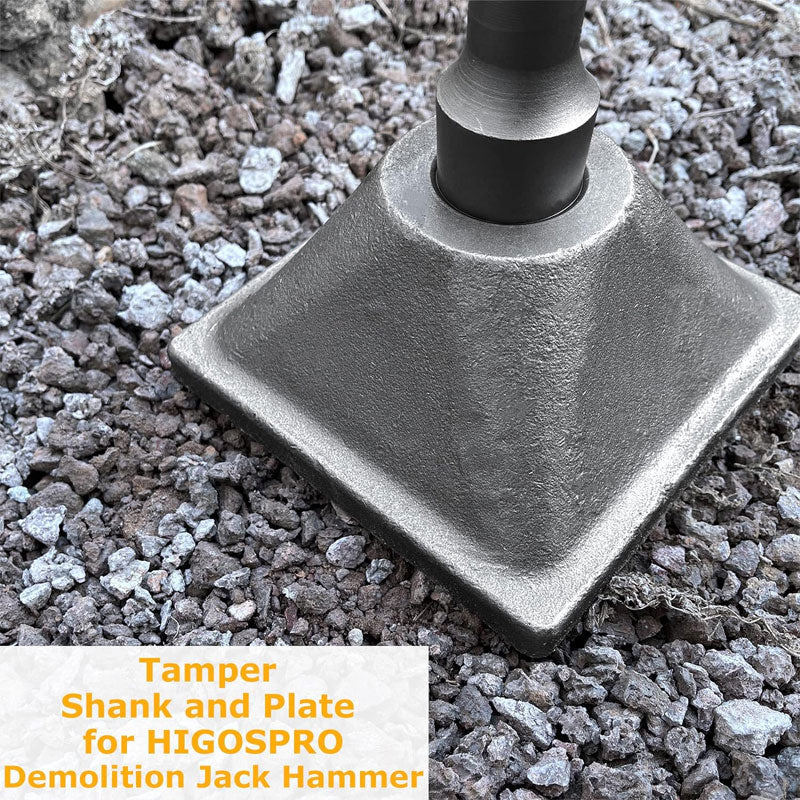 1-3/16" (30mm) Tamper Handle And Tamper Plate, Soil Tamper 6 x 6" Tamper Plate, Concrete Tamper, Asphalt Tool
