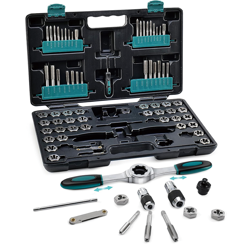 76-Piece Tap and Die Set,  Metric Tap and Die Set,  with Complete Accessories and Storage Case for Internal and External Threading