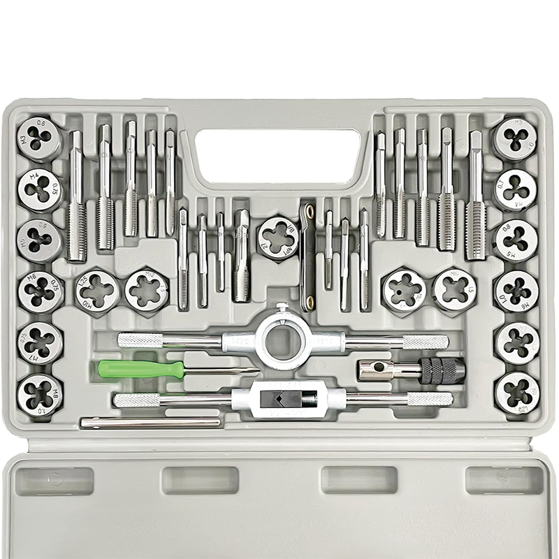 Master Tap and Die Set, 40 Piece Metric Size M3 to M12 Coarse and Fine Threads Rethreading Tool Kit