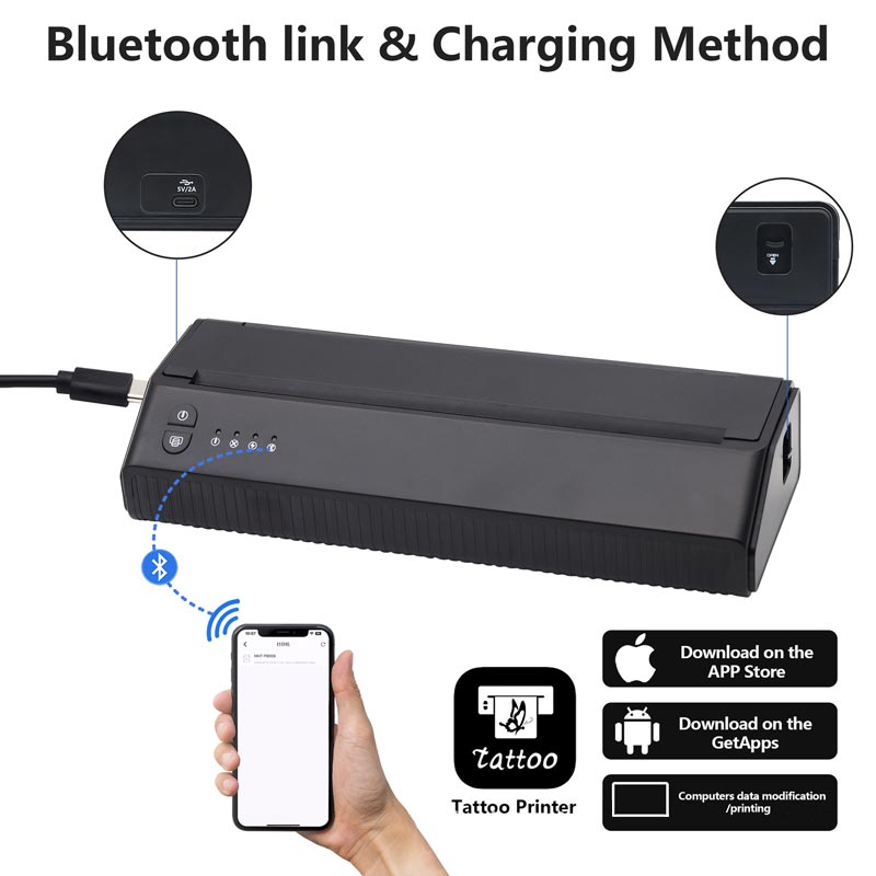 Bluetooth Mini Tattoo Transfer Machine, Can Be Connected To Computer And Mobile Phone