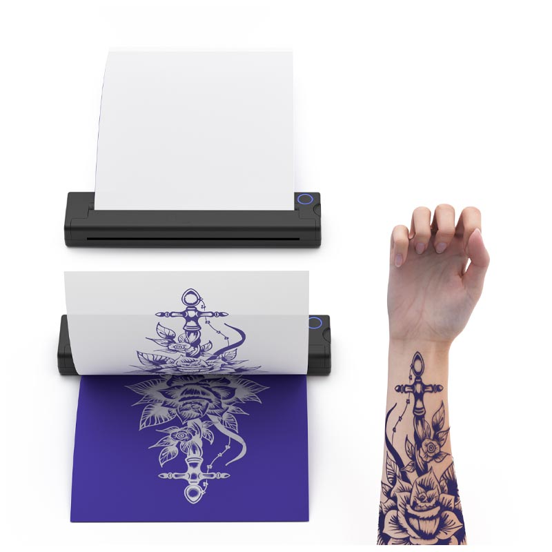 Tattoo Thermal Printer Wireless USB Printer Thermal Inkless Portable A4 Bluetooth