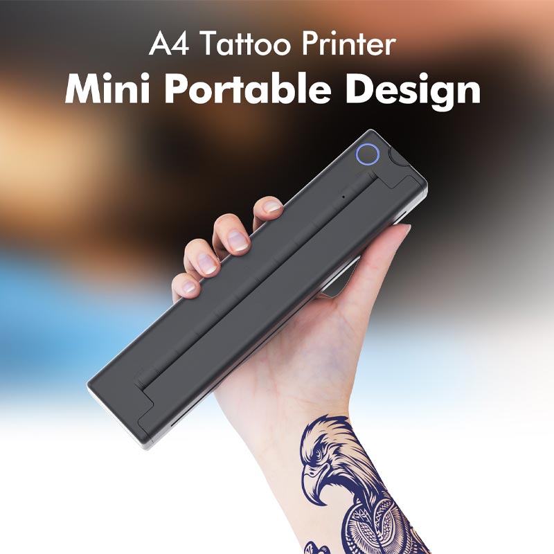 Tattoo Thermal Printer Wireless USB Printer Thermal Inkless Portable A4 Bluetooth