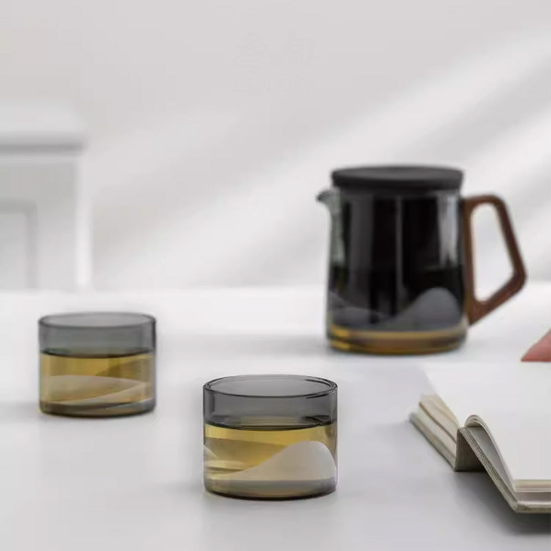 Glass Teacups, Heat-Resistant Household Kung Fu Tea Sets Single Cups, Personal Tea Cups