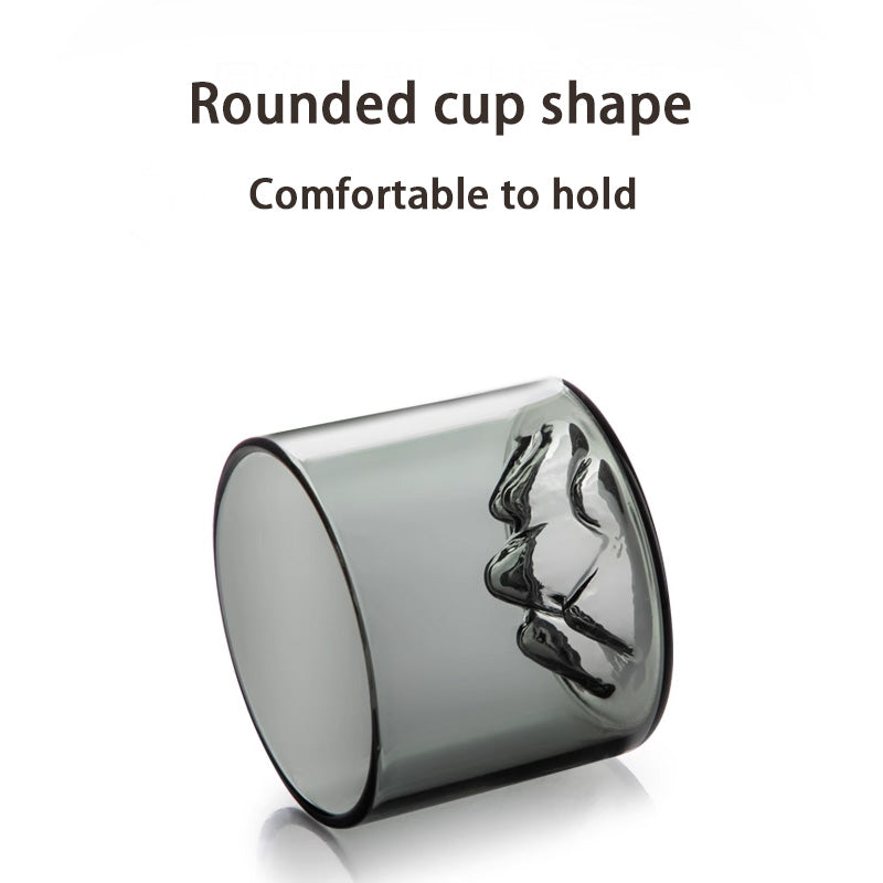 Distant Mountain Shape Glass Teacups, Tea Cups, Heat-Resistant Glass Home Office Teacups