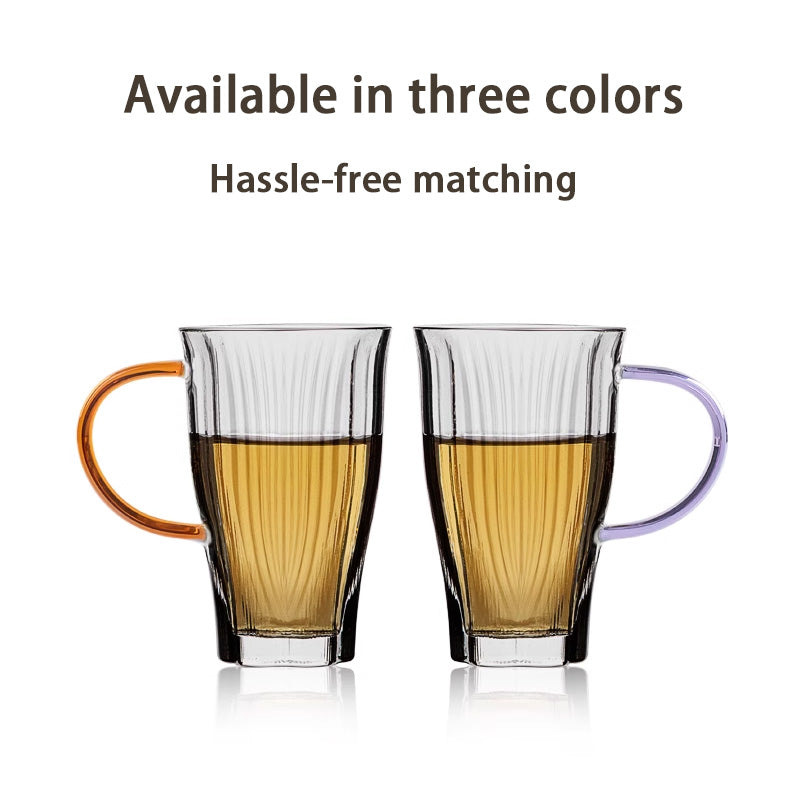 Glass Teacups, Cups With Handles, Tea Cups, Color Simple Household Teacups