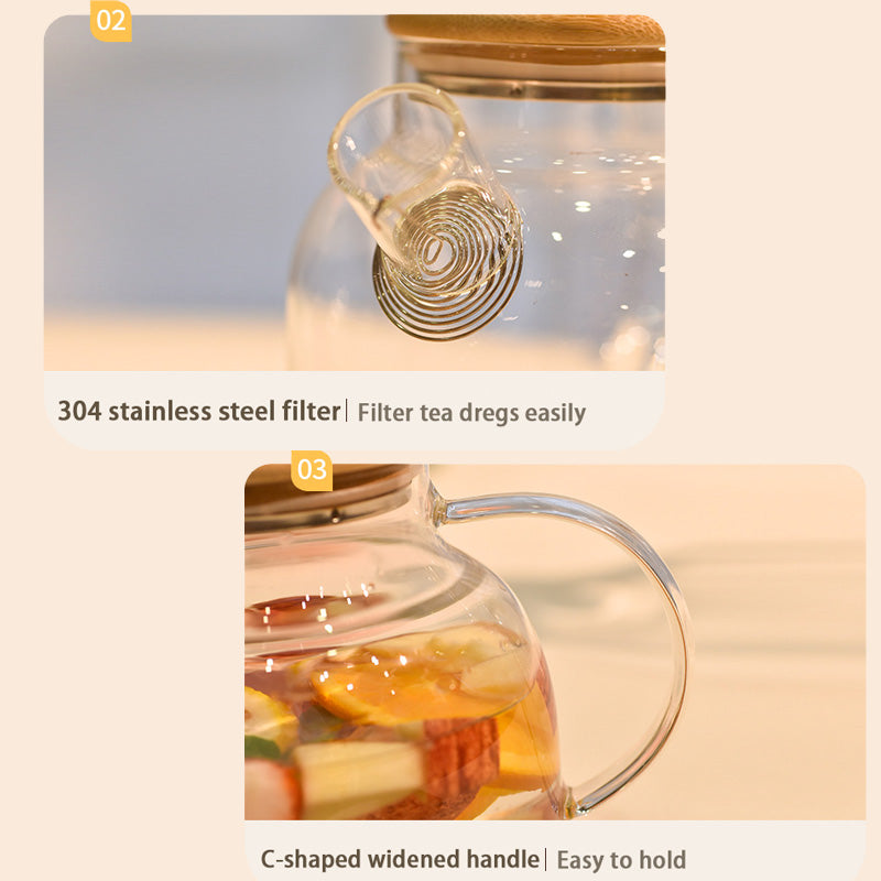 Chinese Teapot, Heat-Resistant Glass Pot, Household High Temperature Resistant Teapot, High Borosilicate Glass Teapot