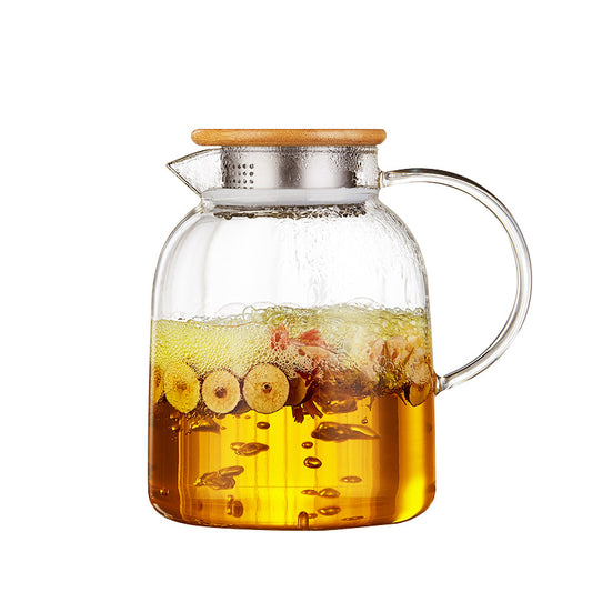 Teapot, Glass Teapot Single Kettle, High Temperature Resistant Teapot, Transparent Flower Teapot, Household Kettle Teapot