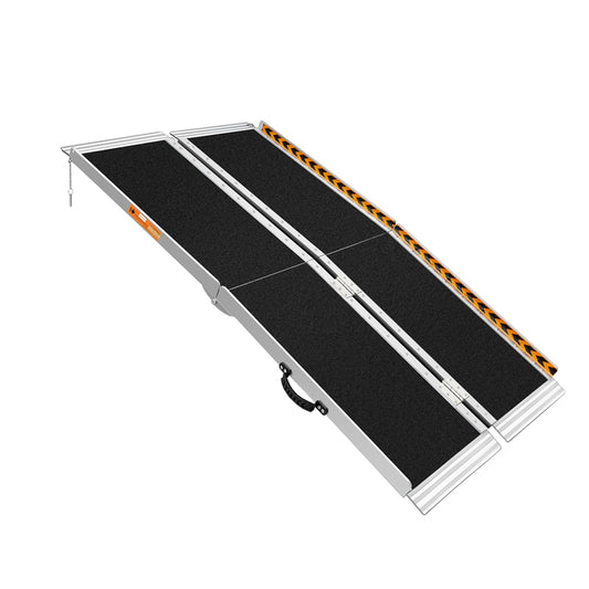 5Ft Aluminum Wheelchair Loading Ramp With An Applied Slip-Resistant Surface Portable Foldable For Disabled