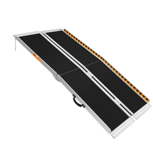 6Ft Wheelchair Ramp With An Applied Slip-Resistant Surface Portable Foldable Ramp For Disabled