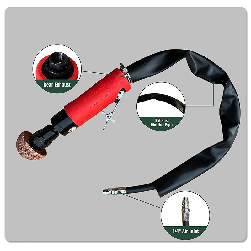 Tire Buffer Kit，2500rpm Low Speed Air Tire Buffing Machine Tire Repair Kit Polishing Cleaning Tool 35mm Pneumatic Automatic Buffing Wheel Machine Tire Repair Tool Rear Exhaust