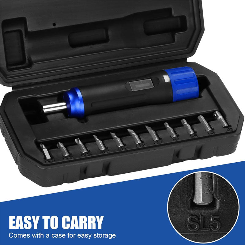1/4 inch Drive Torque Screwdriver  Wrench 10 to 70 Inch Pounds Torque Wrench with Bits &Case