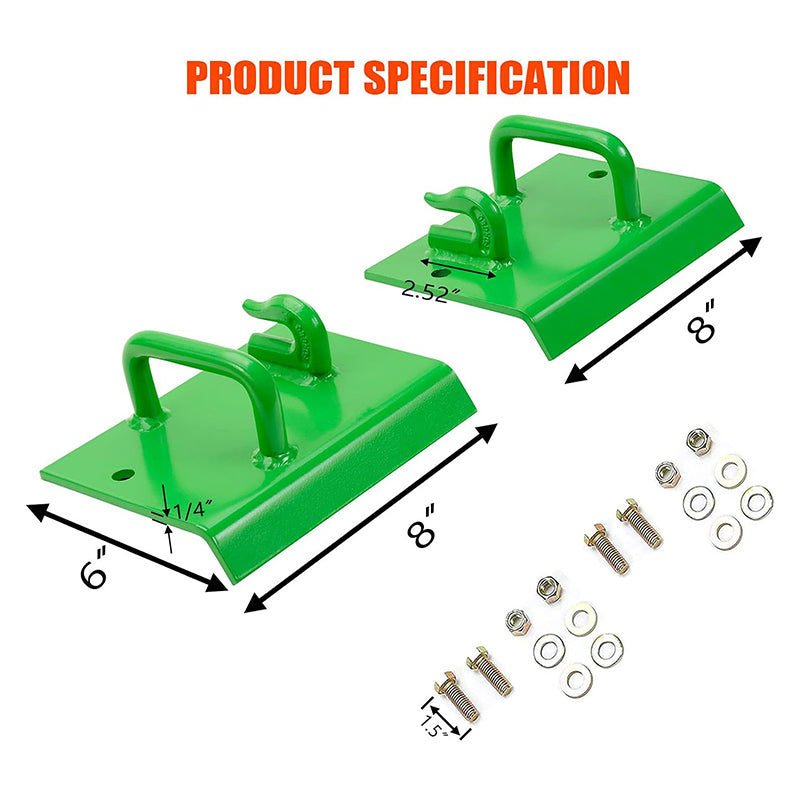 Tractor Bucket Hooks Bolt Grade Tow Grab Handles 1.5“  Tow Hook Bolts with 60° Curved Edge for John Deere Bucket 2 PCS