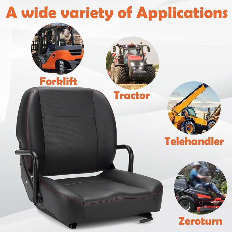 Universal Forklift Seat Tractor Seat with Hip Restraint for Tractor,Mower,Skid Loader,Telehandler,Excavator Dozer
