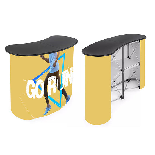 Trade Show Counter Pop Up Counter Display Promotional Pop Up Podium with Storage Rack