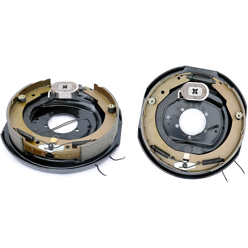 Pair 12" x 2" Electric Trailer Brakes Assembly Works with 5,200 lbs, 6,000 lbs, and 7,000 lbs Trailer Axle 1 Right + 1 Left