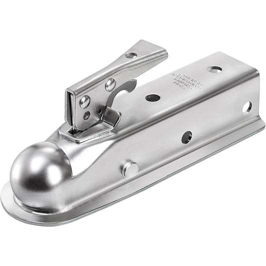 Straight Trailer Tongue Coupler for 2 Inch Ball Hitch, 2" Channel Width 3500 Lbs Trailer Tongue Coupler
