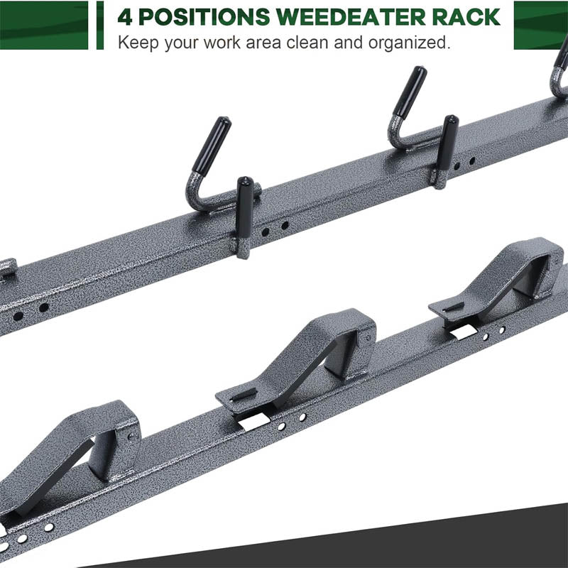 Trailer Racks 4 Place Weed Eater Racks with Lock Wall-mounted or Mount on Enclosed Trailer