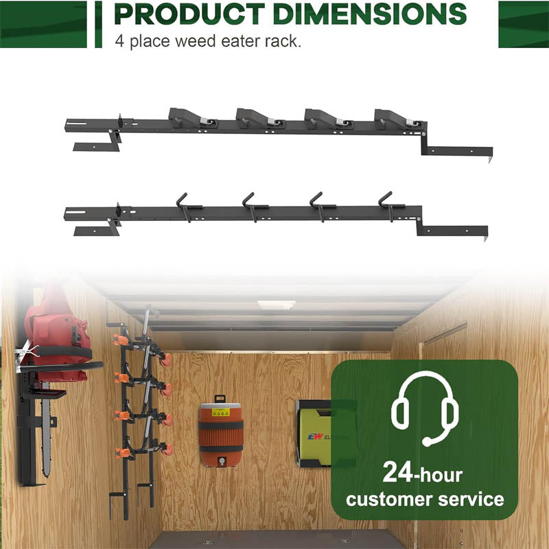 Trailer Racks 4 Place Weed Eater Racks with Lock Wall-mounted or Mount on Enclosed Trailer