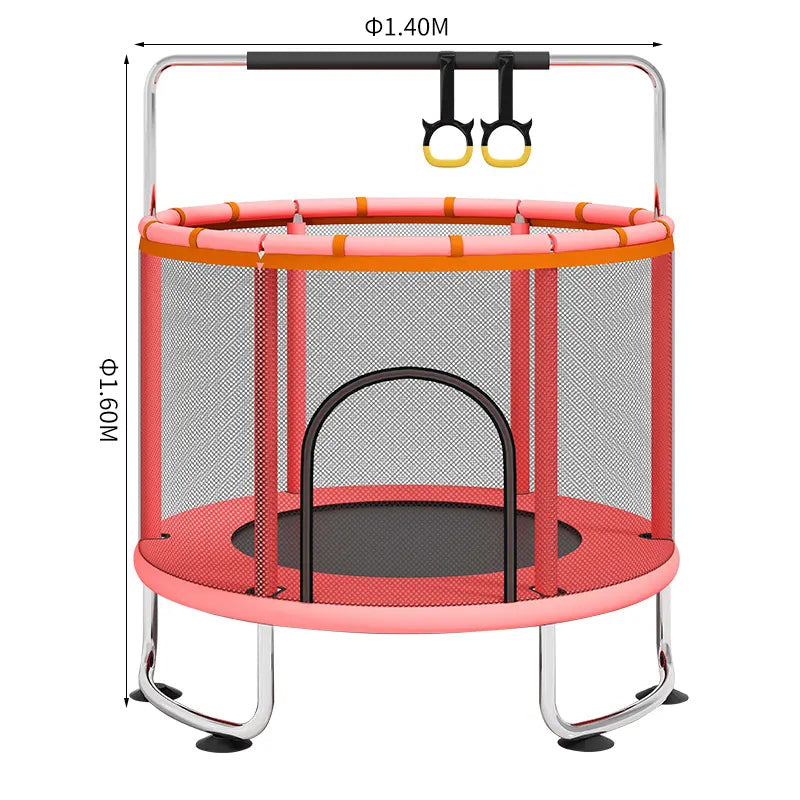 1.4M Round Kids Trampoline Mini Kids Round Trampoline Enclosure For Indoor And Outdoor