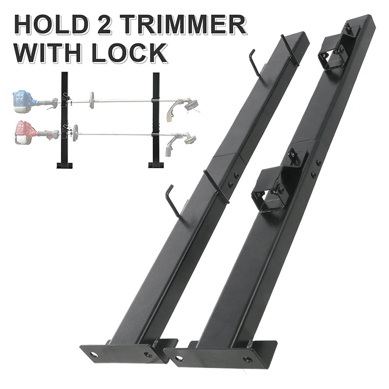 Trimmer Racks Weedeater Rack Lockable Weed Eater Racks for Open Trailer Truck Holder Lawn Equipment Accessories with 2 Locks