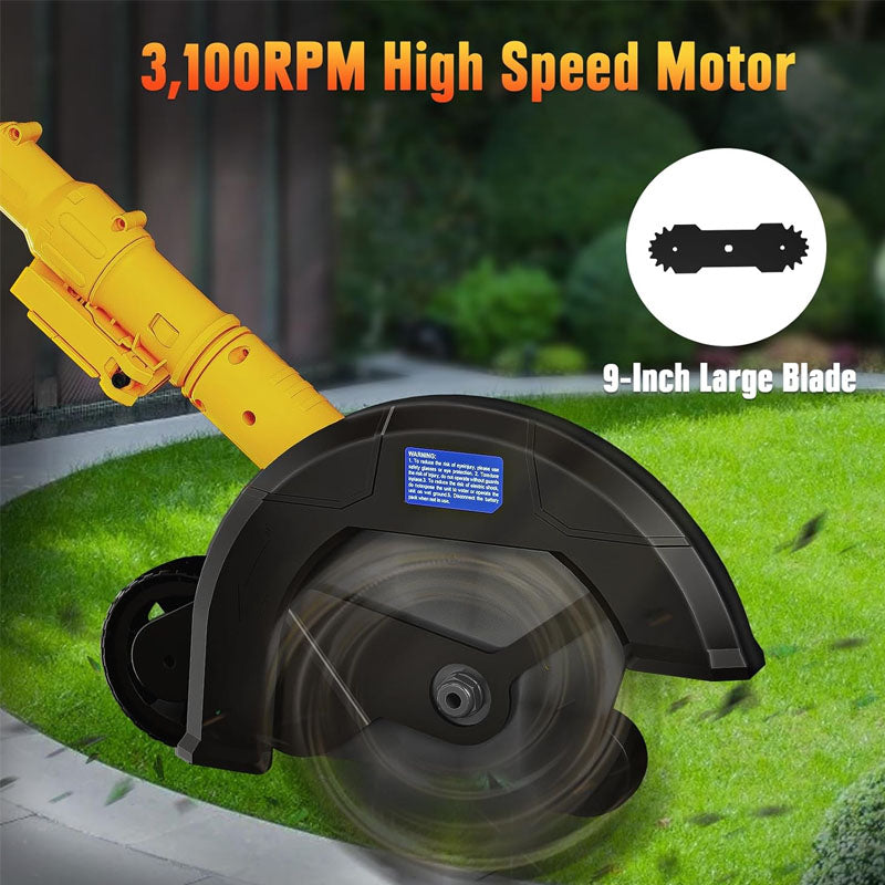 Trimmer & Edger  20 V Battery Powered Cordless Edger 9 inch Adjustable Depth Blade  for Landscaping Driveways Borders