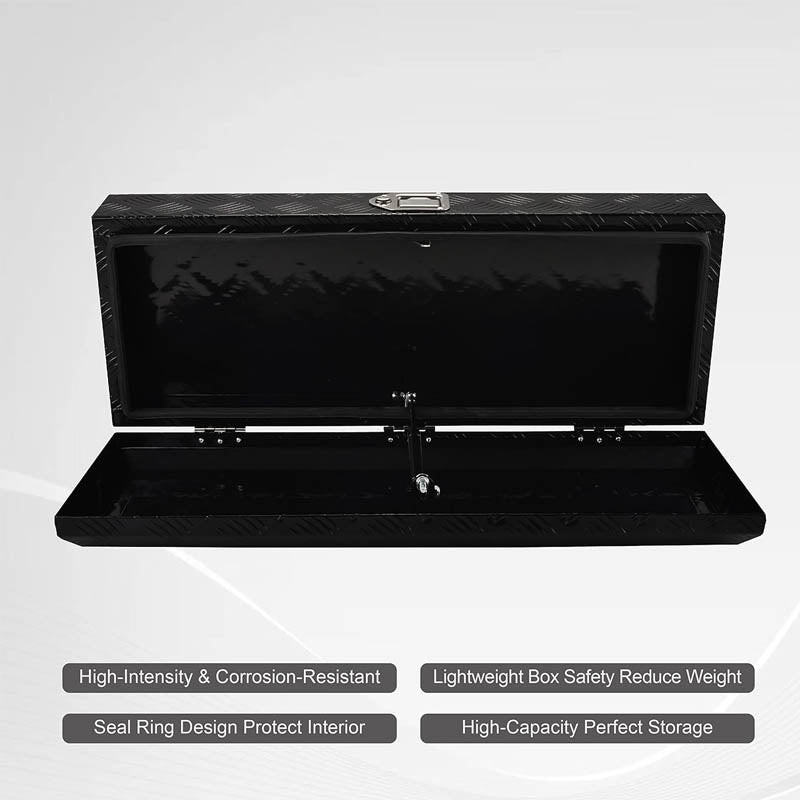 Truck Tool Boxes 34.5 Inch Aluminum with Side Handle and Lock Keys  for Pickup, RV, Trailer, Truck Bed