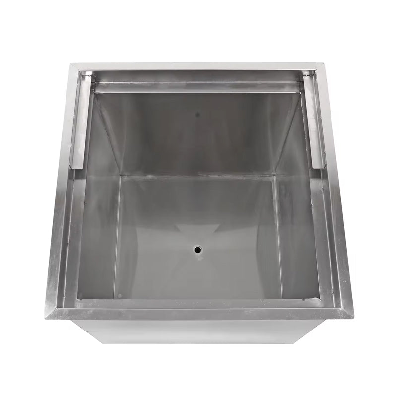 Commercial Stainless Steel Ice Storage Tank Countertop Embedded Ice Bucket Thickened Bar Kitchen Tea Shop Storage Dedicated